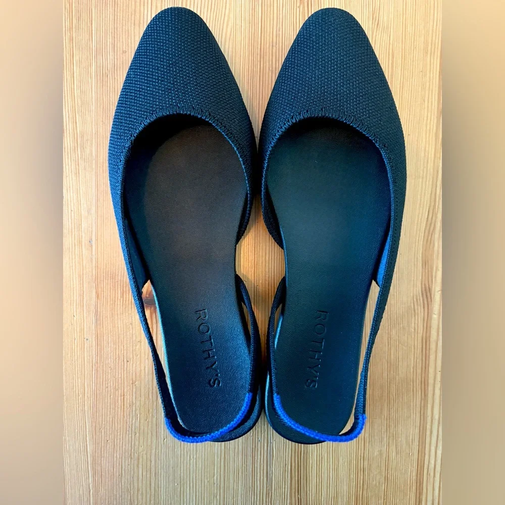 ROTHYS THE ALMOND SLINGBACK IN BLACK,  7
BRAND NEW - Picture 2 of 11